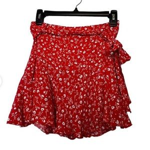 Zara Red Floral Skort ❤️